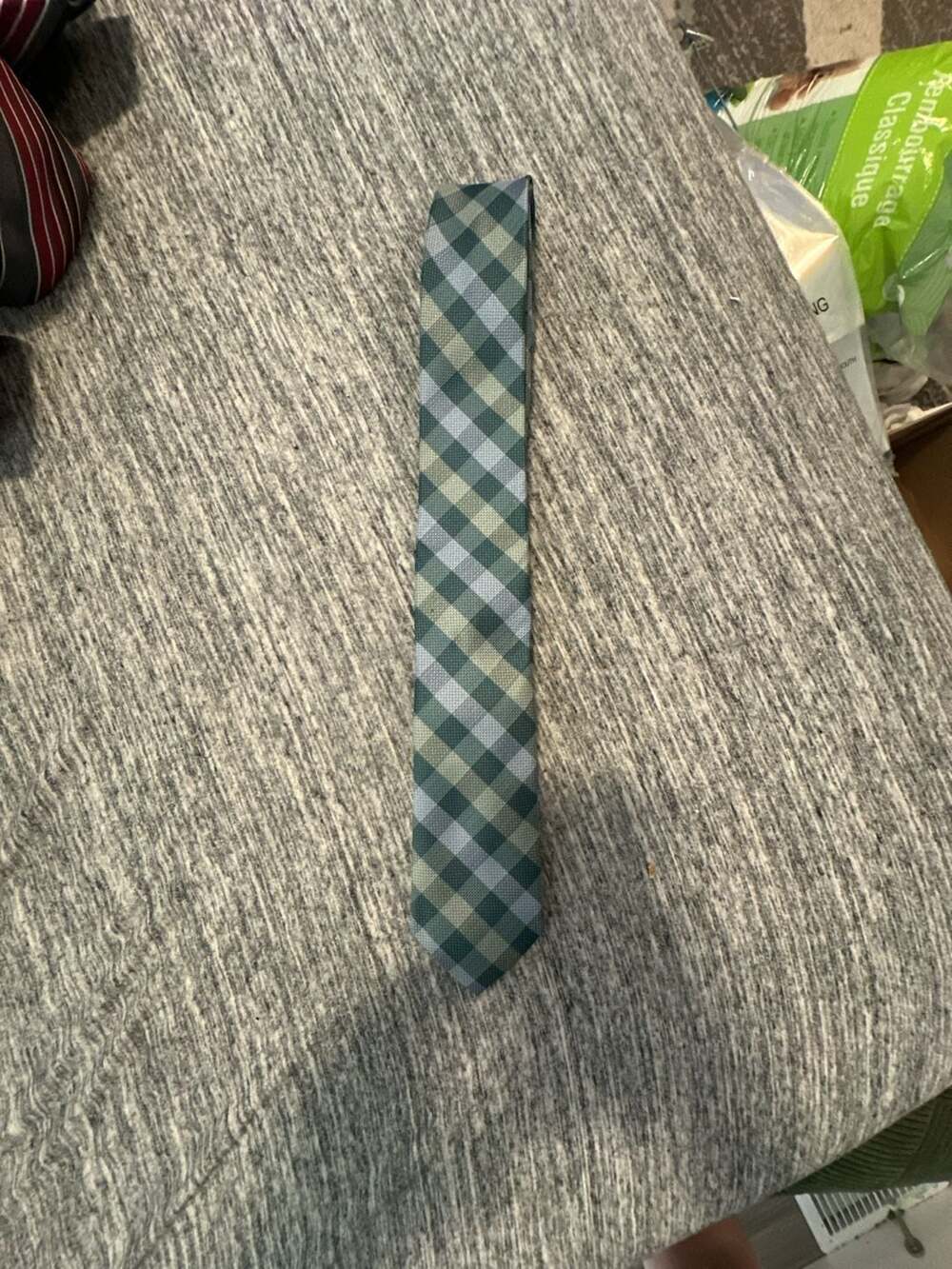 Goodfellow & Co Green and Blue Gingham Plaid Necktie